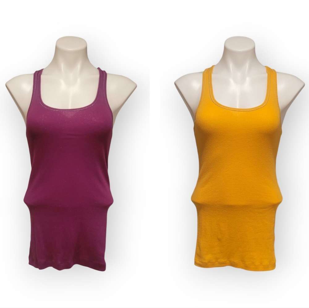 Lot Of 2 Mudd Vintage Medium Racerback Tank Tops